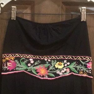 Vintage Free People Boho Cotton Strapless Dress